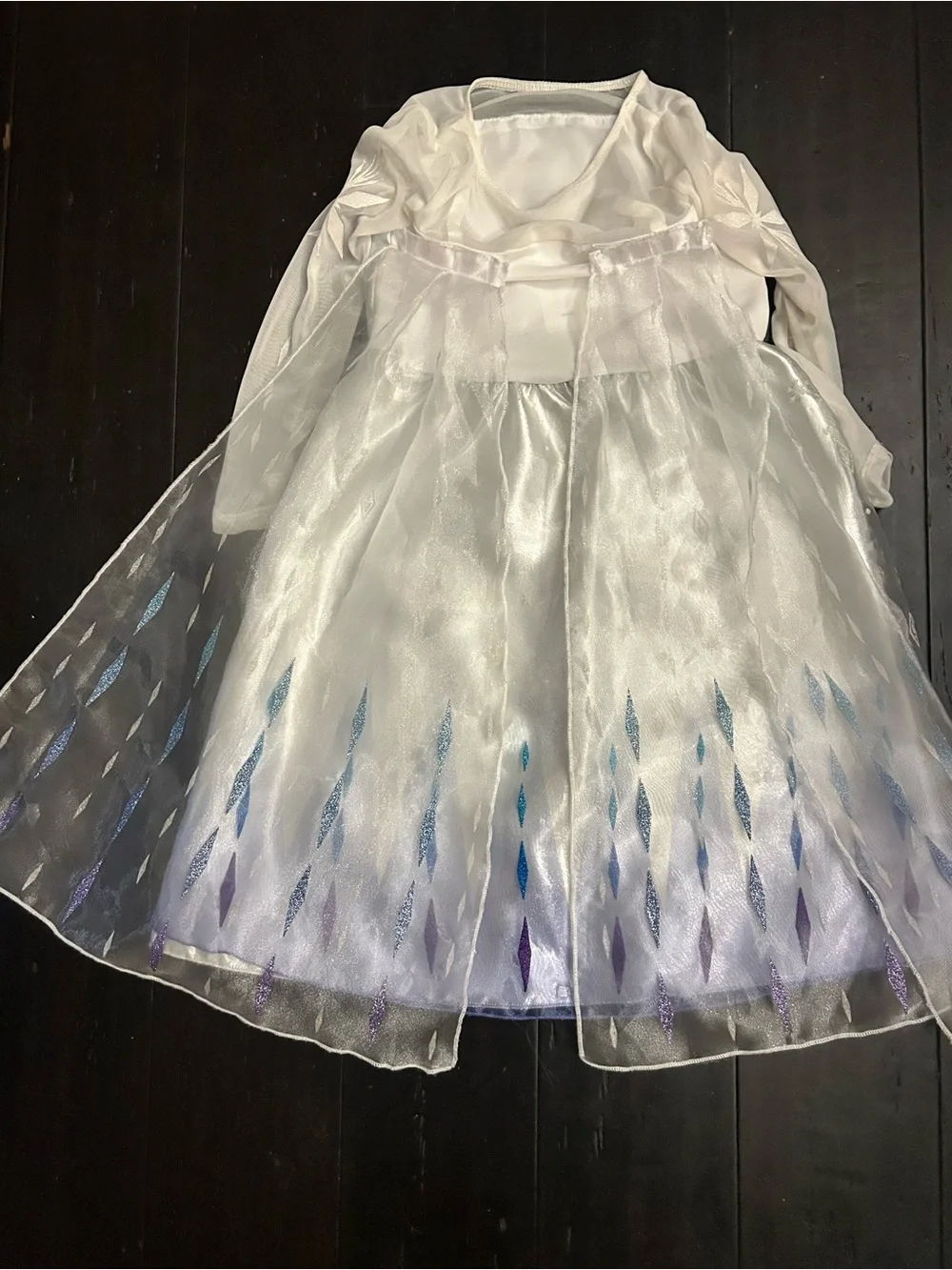 Disney White Iridescent Frozen-Inspired Girls Costume Dress
